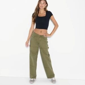 Wild Fable Women's Low-Rise Carpenter Pants, Size 4 - Green